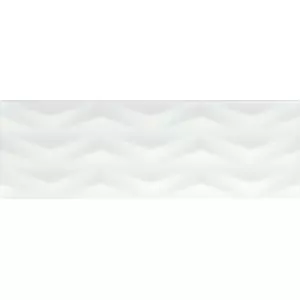 Плитка настенная Ceramika Konskie Snow Glossy Axis White struktura Rett 75х25 см