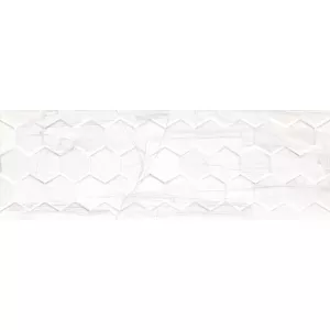 Плитка настенная Ceramika Konskie Brennero White Hexagon Rett 75х25 см